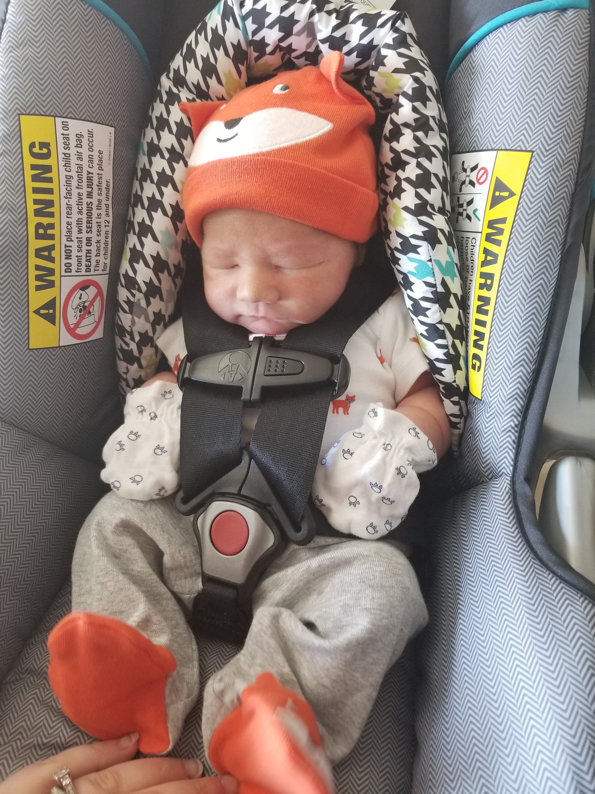 "ARISE Newborn in Car Seat 144049.jpg" by ARISE project is licensed under CC BY 4.0 Photo showing infant in five point car seat