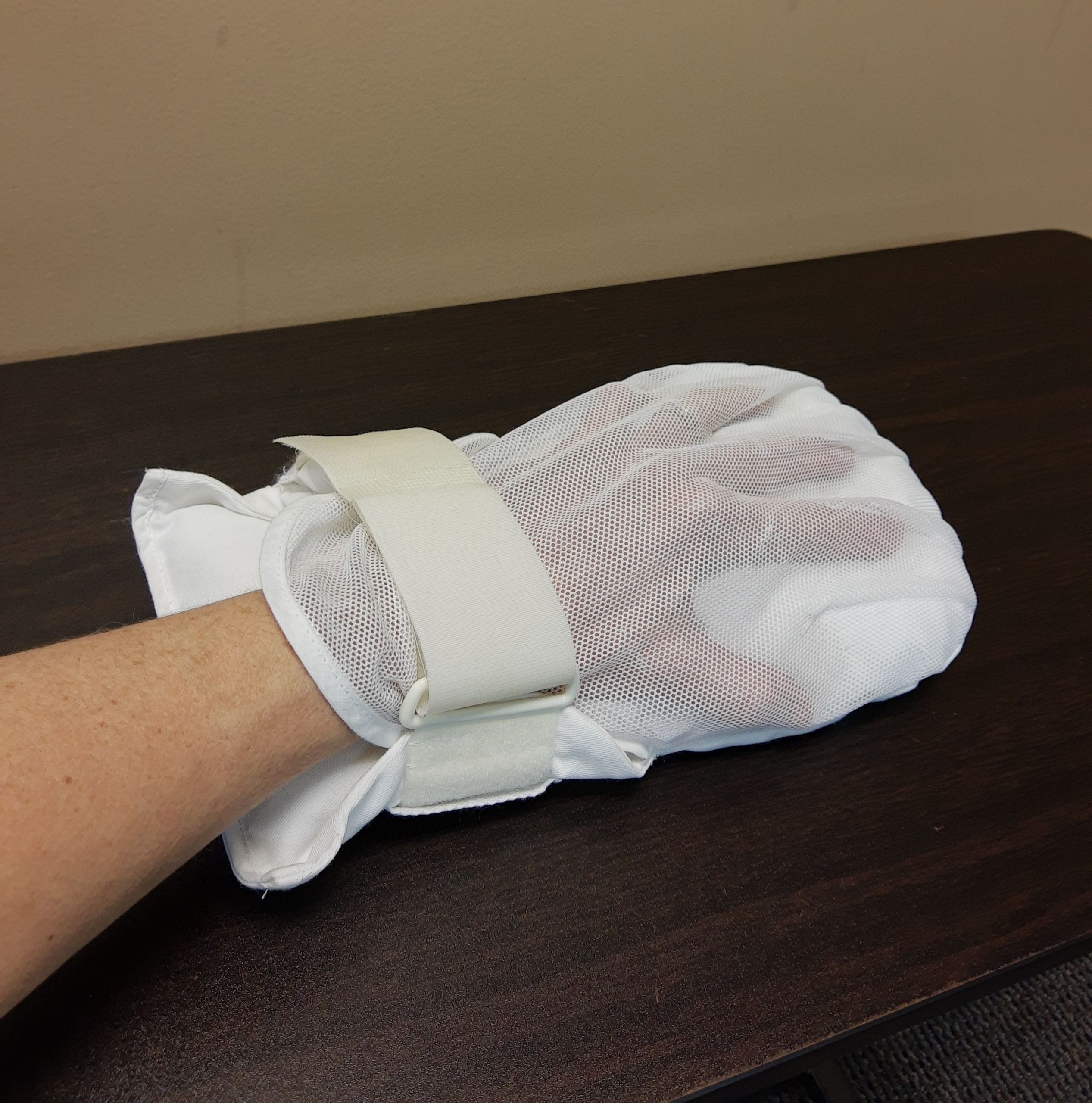 “Hand Mitt” by Myra Reuter for Chippewa Valley Technical College is licensed under CC BY 4.0 Photo showing a hand mitt in use