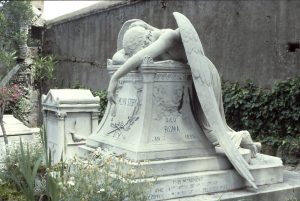 “WWStoryRome.jpg” by Carptrash is licensed under CC BY-SA 3.0 Image showing Angel of grief, a 1894 sculpture by William Wetmore Story