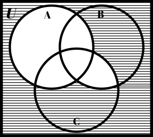 Complement of A - (the intersection of sets B and C)
