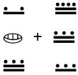 Mayan numeral seven, zero, thirteen plus fourteen, thirteen, eight