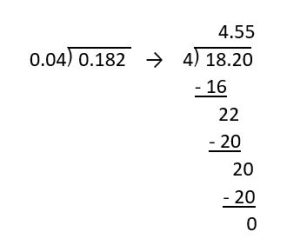 divide 0.182 by 0.04