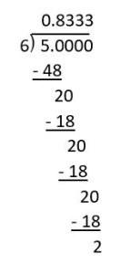 dividing 5 by 6