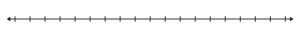 number line with tick marks but no numbers
