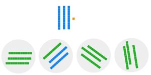 4 circles each with 3 longs. 3 longs and 1 unit sit outside the circles unused.