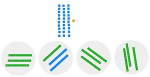 4 circles each with 3 longs. 31 units sit outside the circles unused.