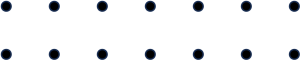 two rows of dots, with 7 dot in each row.