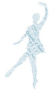 Word cloud in the shape of a ballerina
