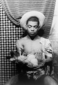 A black and white photo of Alvin Ailey