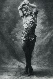 A black and white photo of dancer Vaslav Nijinsky