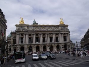 A photograph of the Paris Opera Ballet building.