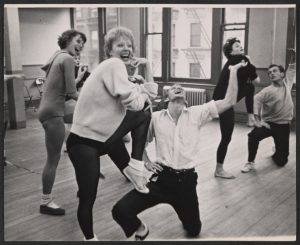 A black and white photo of Bon Fosse and Gwen Verdon