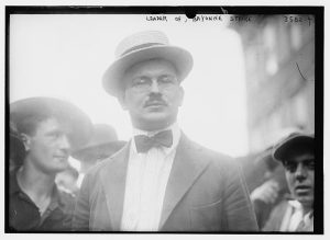 Dr. Frank Tannenbaum - leading the Bayonne refinery strikes of 1915-1916. Image from the Library of Congress. See: https://www.loc.gov/pictures/item/2014699527/