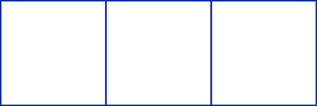 A rectangle is shown comprised of 3 squares.