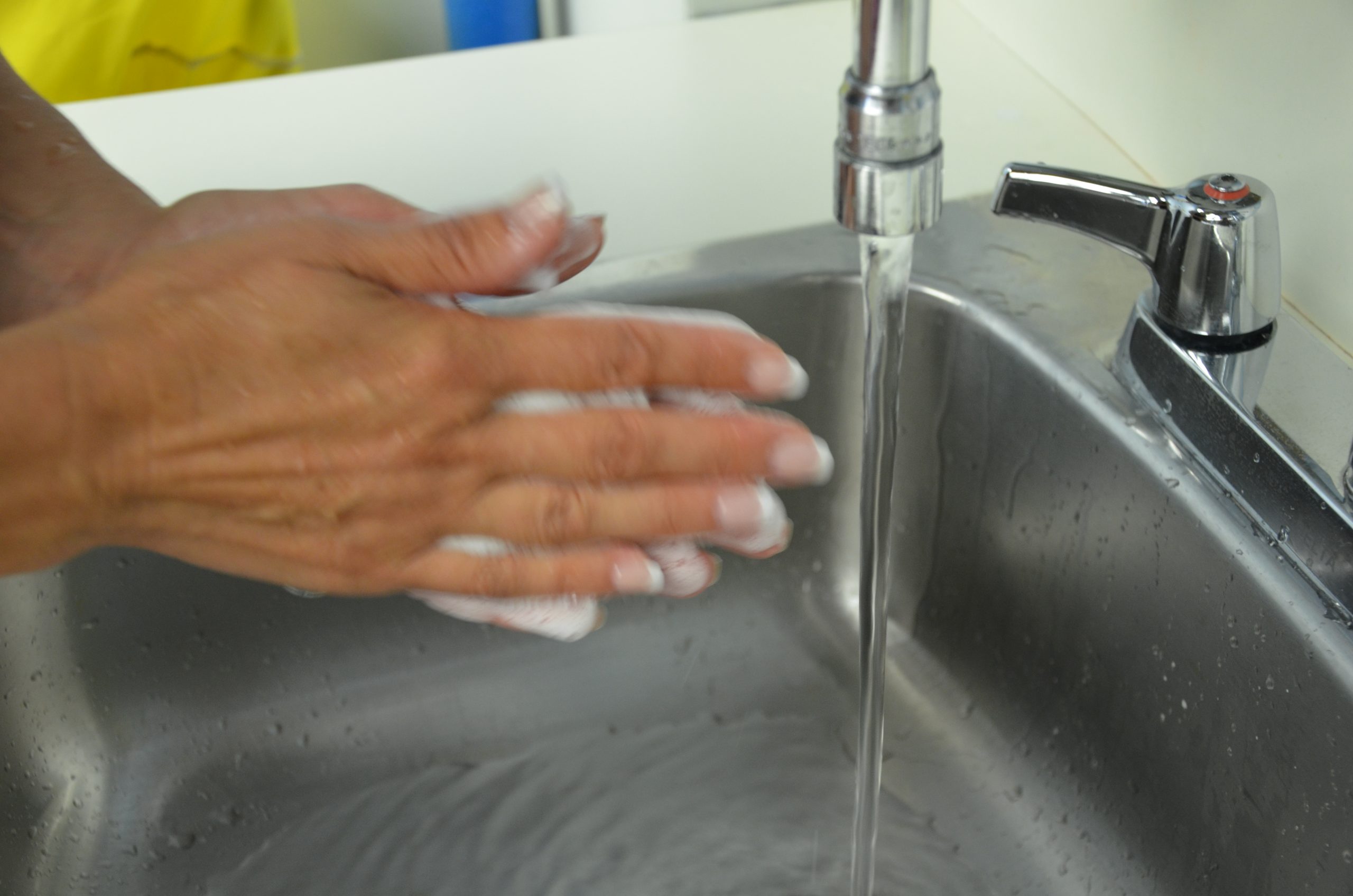Perform hand hygiene