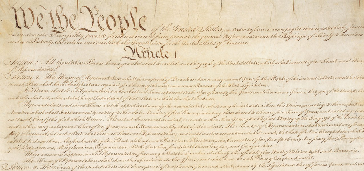 Image of the U.S. Constitution.