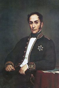 Seated portrait of Simón Bolívar