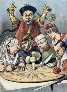 Cartoon depicting Foreign powers carving up China