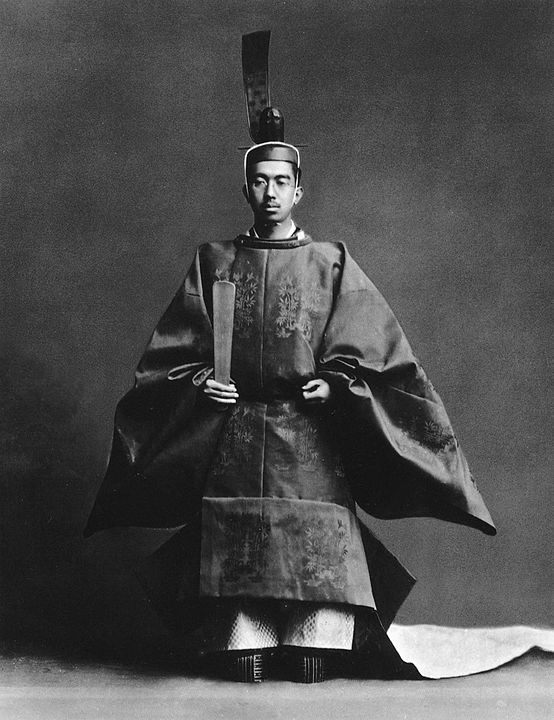 Photographic portrait of Shōwa Emperor (Hirohito) in ceremonial dress for his enthronement