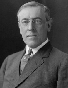 Seated photographic portrait of Woodrow Wilson