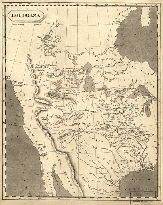 1804 map of the Louisiana Purchase