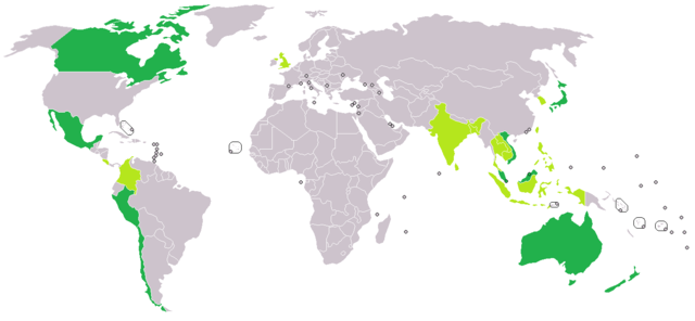 Map of Trans-Pacific Partnership