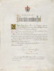 Manuscript document with crown insignia at top of page