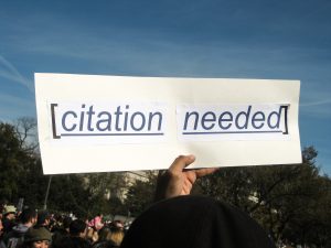 poster with the words citation needed on it
