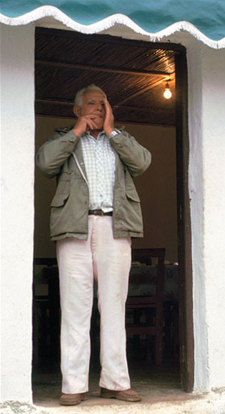 A man standing in a doorway