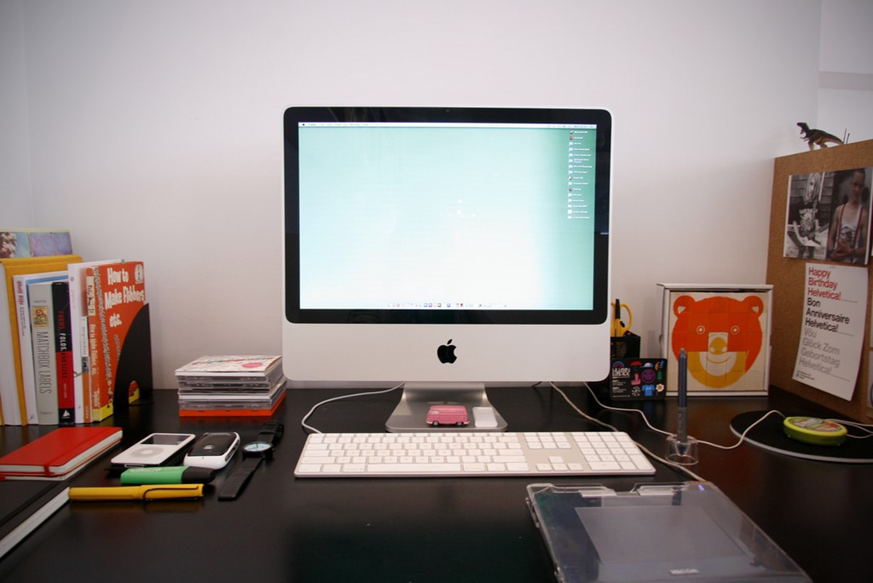 An iMac on a desk