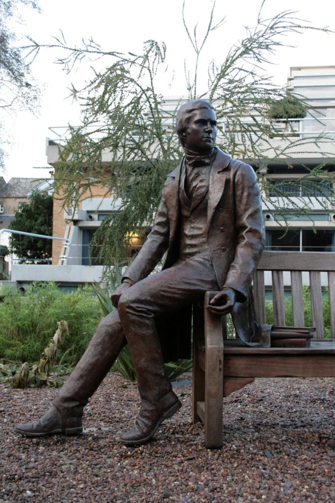 this sculpture depicts a twenty-two year old Darwin (in May 1831)