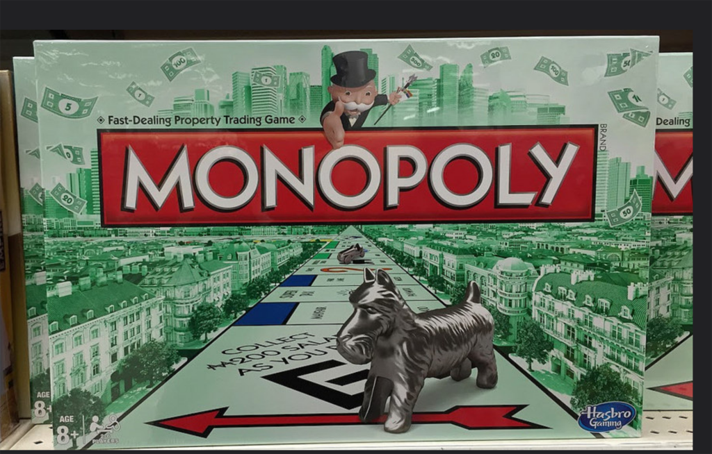 Image of Monopoly board game box.
