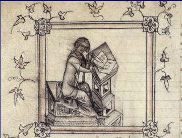 Depiction of Guillaume de Machaut, 14th century
