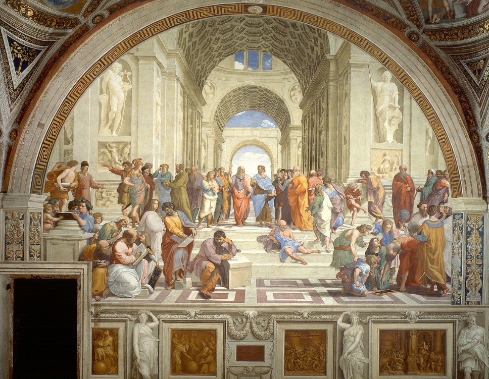 Painting of a room of schools in Athens