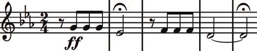 Opening notes of Symphony No.5