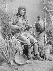 Chasi, Bonito’s Son, an Apache musician playing the “Apache fiddle”