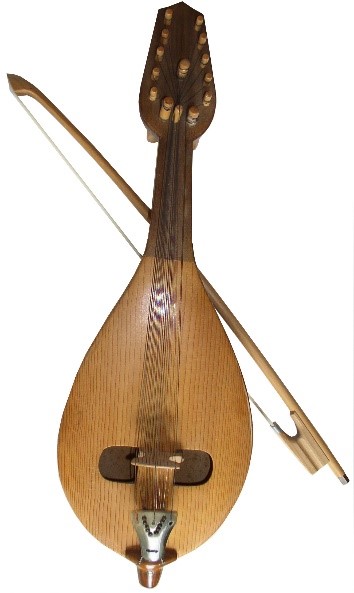 Gdulka/Gadulka (Bulgarian knee-violin with bow)
