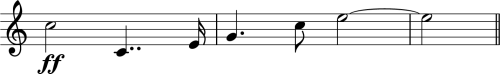 Musical notation of “Siegfried’s Sword”