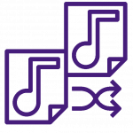 two sheets of music with a remix symbol
