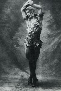 A black and white photo of dancer Vaslav Nijinsky