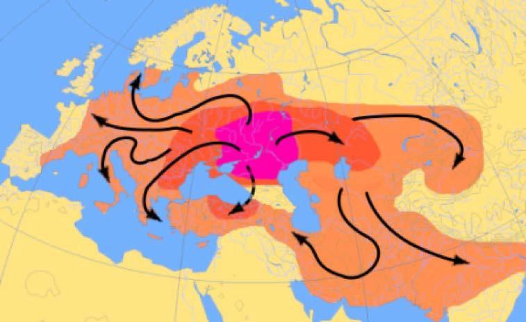 Map of Indo-European Migrations