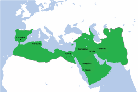 Map of Islamic Expansion, 620-638