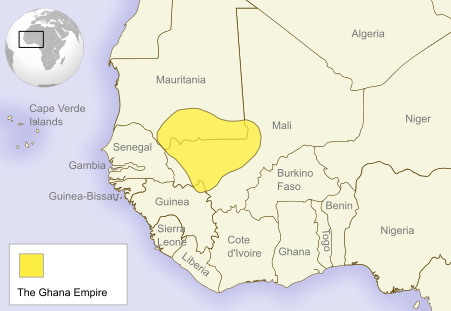 Map of The Ghana Empire