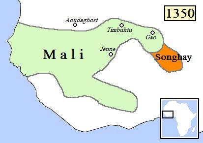 Map of The Mali Empire, c. 1350 CE