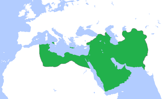 Map of the Abbasid Caliphate, c. 800.