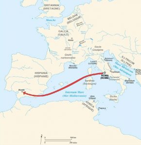 Map of Caesar’s Campaigns in Gaul