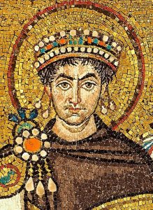 Mosaic of Justinianus I from the Basilica San Vitale