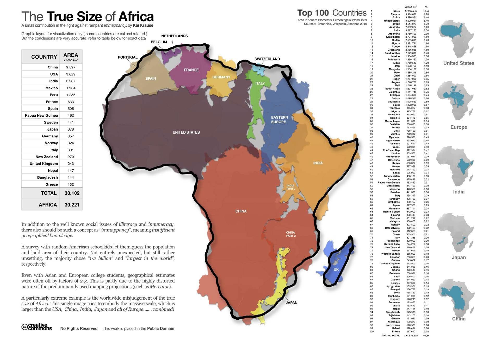Map of the true size of Africa