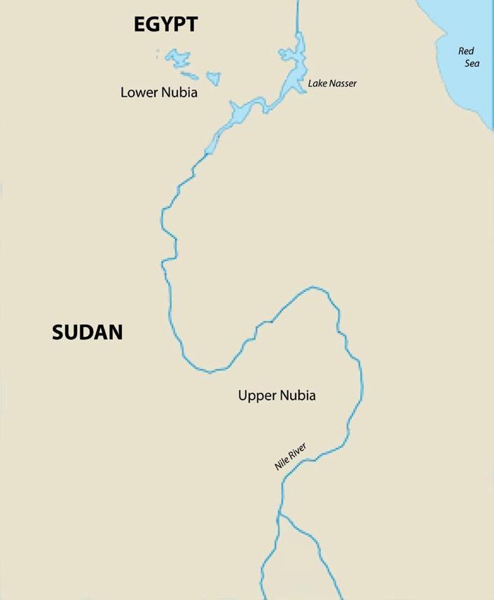 A map of ancient Nubia