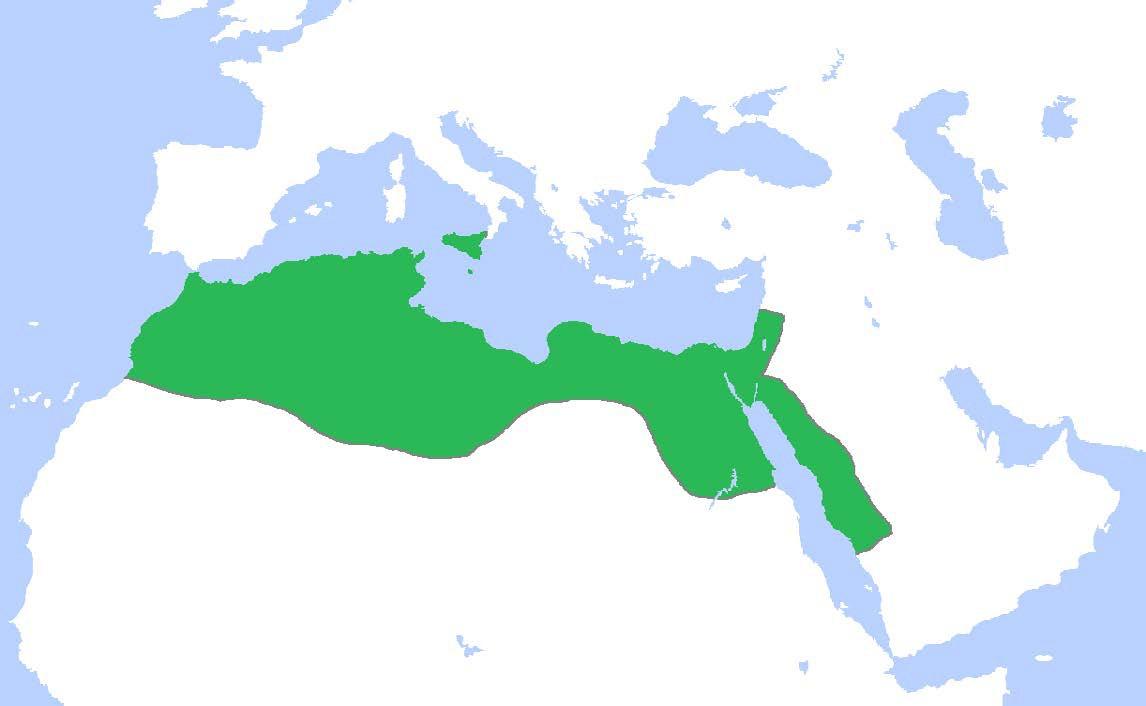 Map of the Fatimid Caliphate, 969 CE